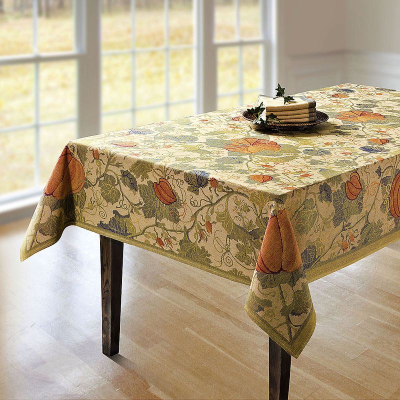   Tischdecken: Kürbistischwäsche bezaubert durch warme sommerliche Farben