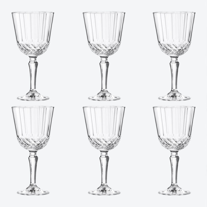  Wein-Kristallglser im Art Deco Design