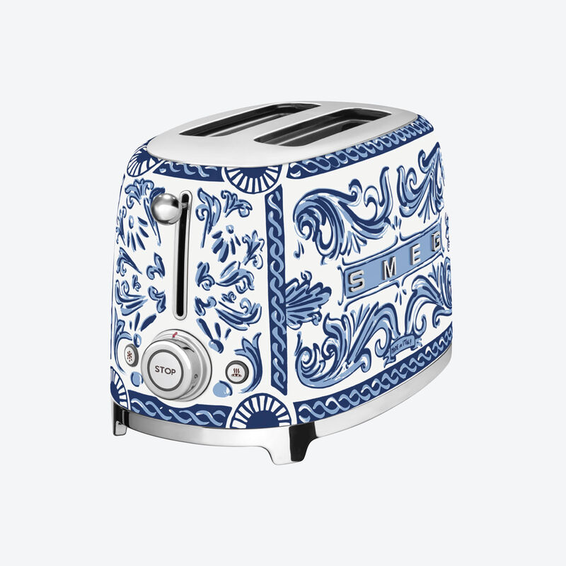 SMEG 2-Schlitz-Toaster: Neueste Technologie im extravaganten Dolce & Gabbana Design Blu Mediterraneo Bild 2