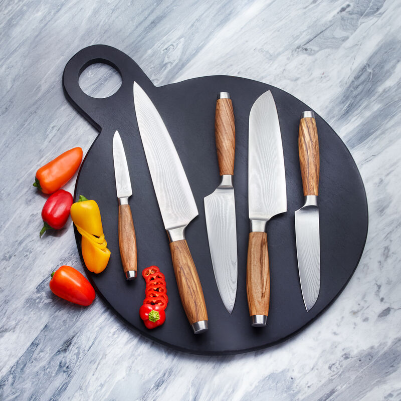 Premium-Damaszener-Messer mit edlen Olivenholzgriffen erfüllen höchste Ansprüche Bild 2