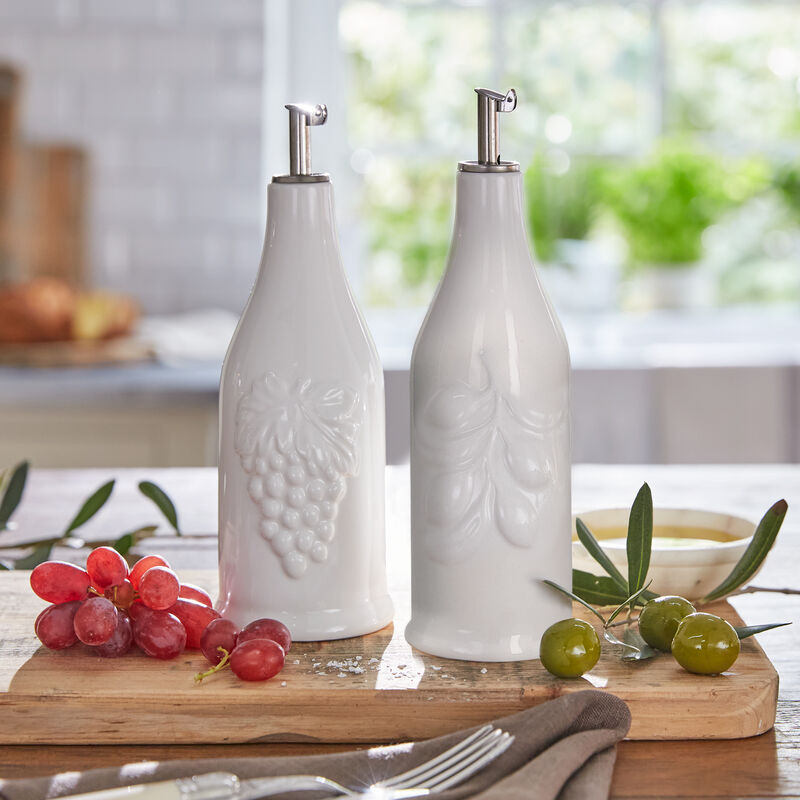Stilvoll würzen: Dekorative Porzellanflasche für Olivenöl Bild 2