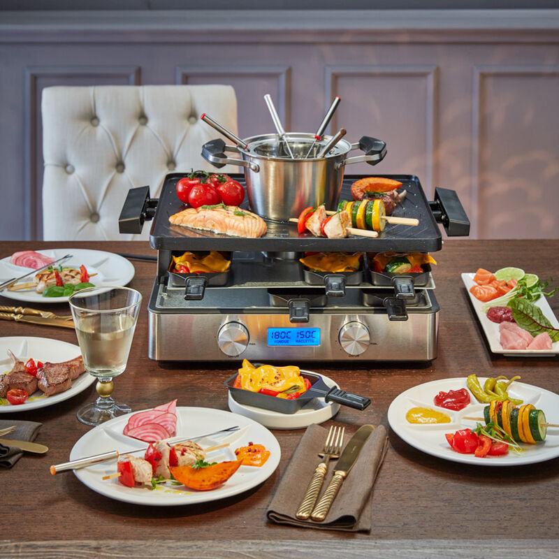 Raclette-, Fondue-, Tischgrill-Kombination für kulinarisches Vergnügen Bild 3