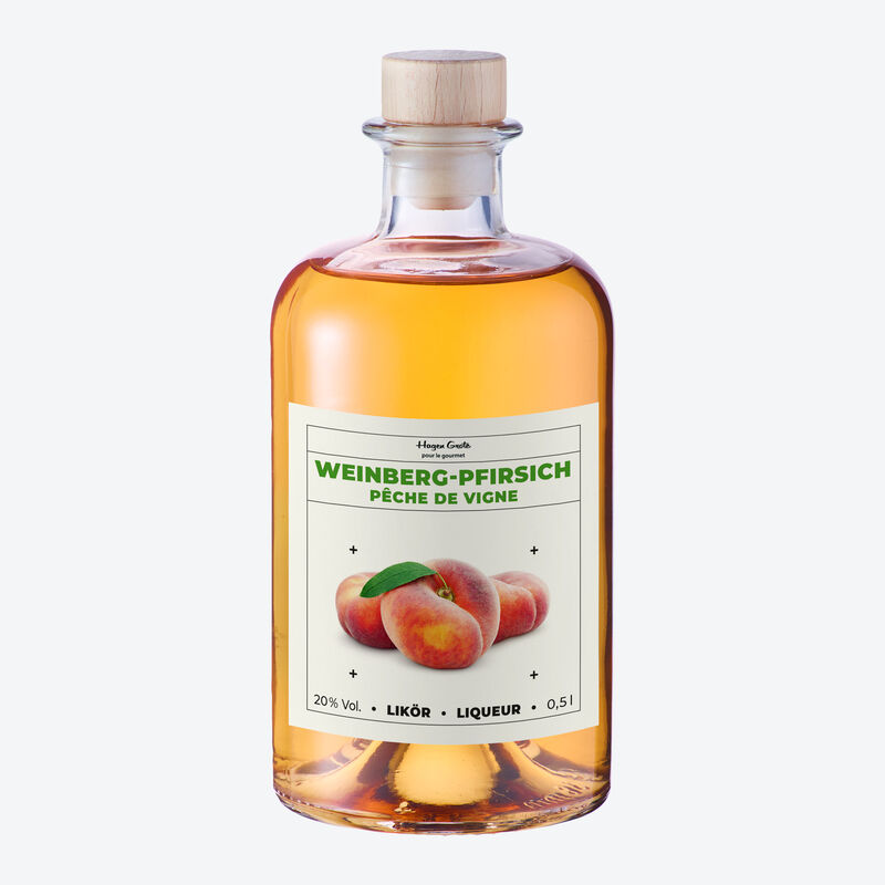 Aromatischer Weinbergpfirsich-Likr aus dem Moseltal,Obstlikr, Pfirsichlikr, aromatisch