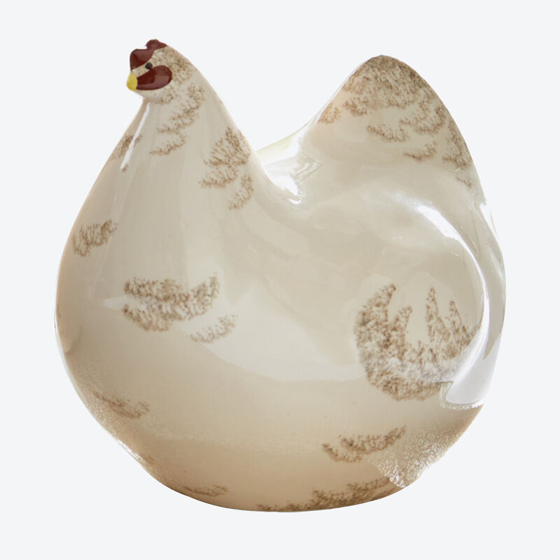Berühmtes Design: Handgefertigte Keramik-Hennen aus südfranzösischer Manufaktur, Keramik Huhn, Gartendeko