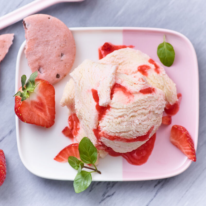 Erdbeer-Sahne-Eis
