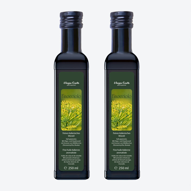 Finocciolo: Einzigartige italienische BIO-Würzöl-Spezialität aromatisiert feine Gemüse,