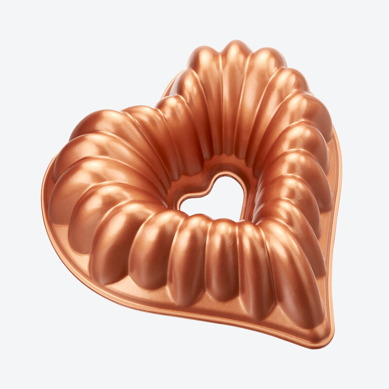 Superleitfähige Premium Guss-Backform Herz für einen kunstvollen, detailreichen Kuchen