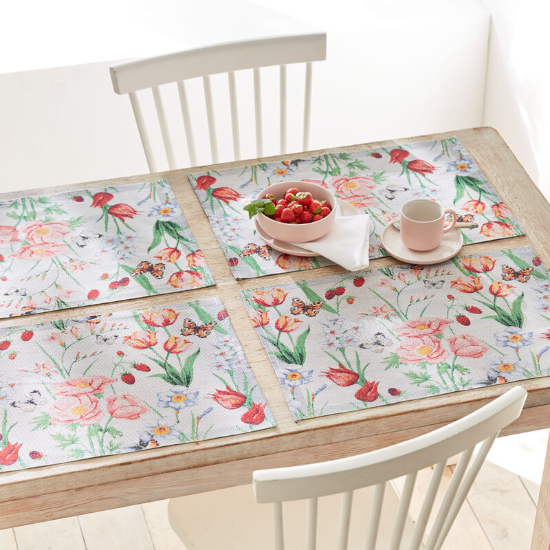 Tischsets: Frühlingshafte schwedische Tischwäsche aus hochwertiger Bio-Baumwolle