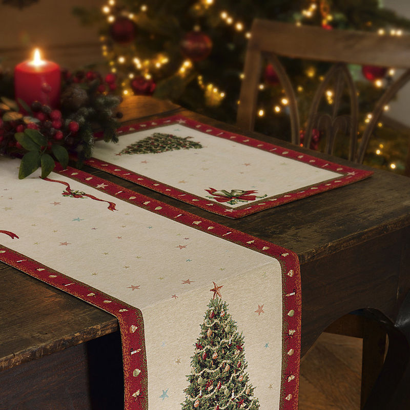 Tischsets: Prchtige weihnachtliche Gobelin-Tischwsche