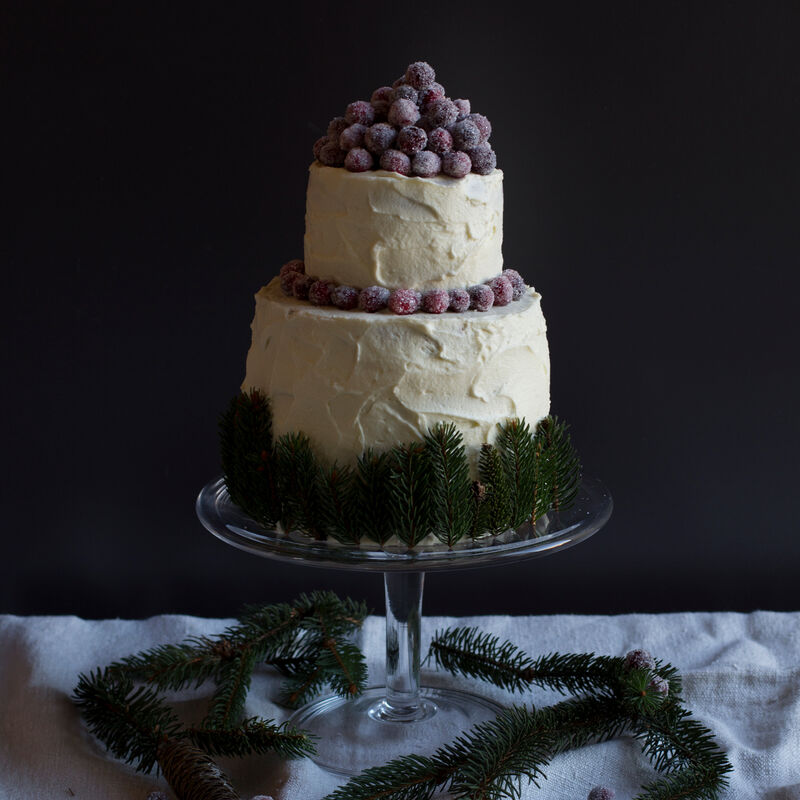 Winter Wonderland-Torte mit Cranberrys