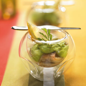 Produktbild fr '  Guacamoleschaum auf Rucherfischstreifen'