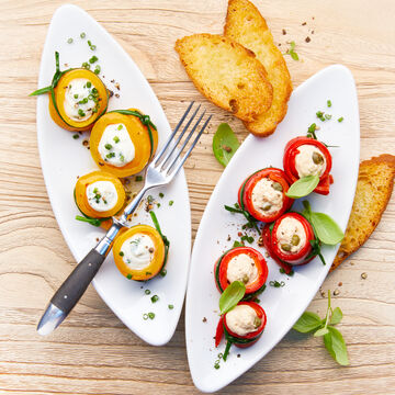 Produktbild fr 'Antipasti Involtini di peperoni mit Ziegenkse und Thunfischcreme-Fllung'