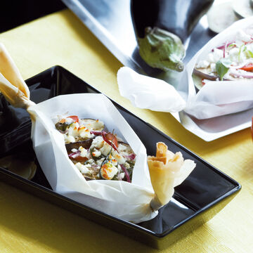 Produktbild fr 'Auberginen-Tomaten-Gratin mit Ziegenkse'