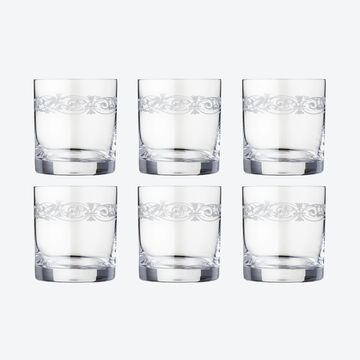 Produktbild fr 'Elegante Kristall-Wasserglser mit filigranem Pantografie-Rankenmuster'