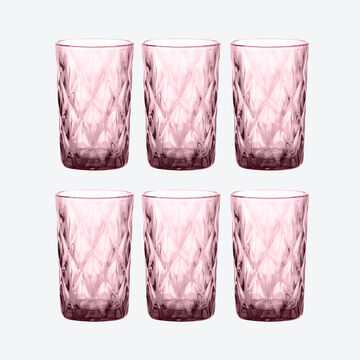 Produktbild fr 'Farbig funkelnde Wasserglser in Diamant-Optik'