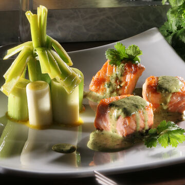 Produktbild fr 'Fisch-Ragout mit Koriander-Emulsion und Lauch in Vinaigrette'