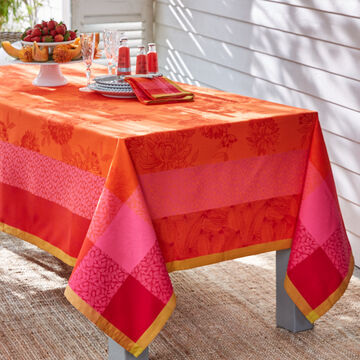 Produktbild f�r 'Florale Tischdecke in starken Kontrastfarben, Tafeldecke, Tischw�sche'