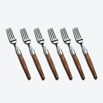 Produktbild fr 'Gabel: Laguiole-Besteck mit kostbarem Olivenholzgriff'