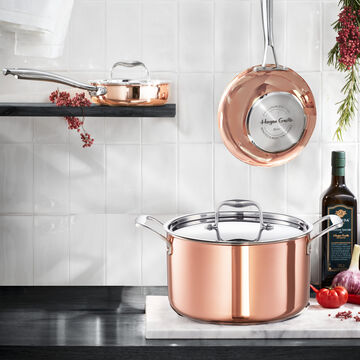 Produktbild f�r 'Hagen Grote Topfset aus Kupfer &ndash; Stielkasserolle, Sauteuse &  Fleischtopf'