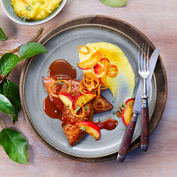 Produktbild fr 'Kalbsleber zu karamellisierten pfeln'