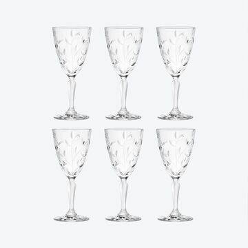 Produktbild fr 'Klassische Wein-Kristallglser mit Bltterdekor fr stilvollen Genuss'