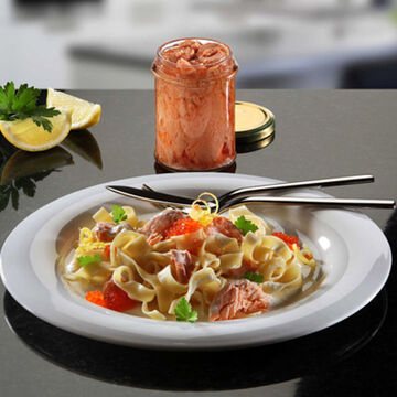 Produktbild fr 'Lachsnudeln mit Zitronensauce und Lachskaviar'