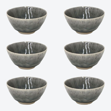 Produktbild fr 'Mediterrane Fayence: Suppen- und Salatschalen verzaubern mit einem edlen Grau'