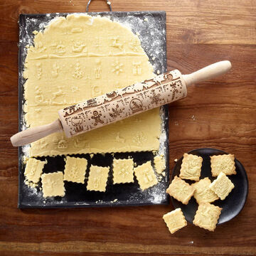 Produktbild f�r 'Pr�ge-Teigrolle verziert Geb�ck mit 24 weihnachtlichen Motiven'