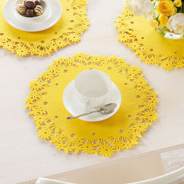 Produktbild fr 'Runde Tischsets: Farbenfrohe Acrylfilz-Sets schtzen empfindliche Oberflchen'