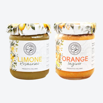 Produktbild f�r 'Sizilianischer Zitrone-Rosmarin- und Orange-Ingwer-Fruchtaufstrich (80 % Frucht)'