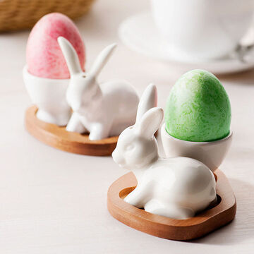 Produktbild fr 'Stelldichein am Frhstckstisch: Eierbecher mit Hasen-Salzstreuer'