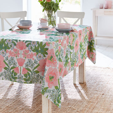 Produktbild fr 'Tischdecke: Schwedische Blumen-Tischwsche aus hochwertiger Bio-Baumwolle'
