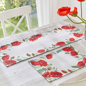 Produktbild f�r 'Tischl�ufer Mohnblume, Gobelin, 32/96 cm'