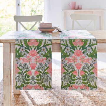 Produktbild fr 'Tischlufer: Schwedische Blumen-Tischwsche aus hochwertiger Bio-Baumwolle'