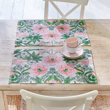 Produktbild fr 'Tischsets: Schwedische Blumen-Tischwsche aus hochwertiger Bio-Baumwolle'