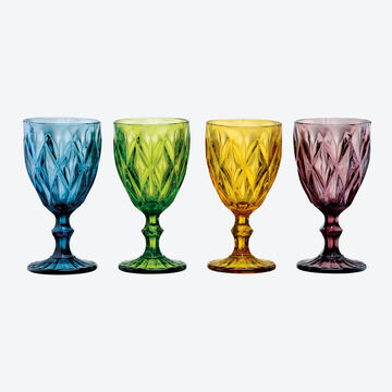 Produktbild f�r 'Vintage-Weingl�ser 350 ml - 4er-Set, bunt'