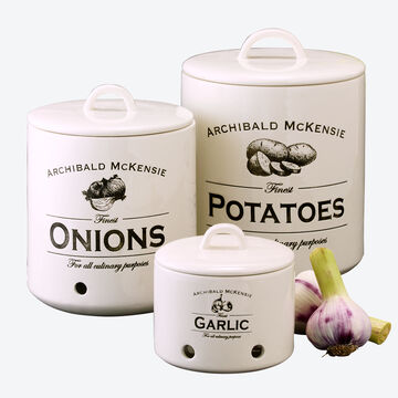 Produktbild f�r 'Vorratst�pfe in nostalgischer Optik &ndash; Hartkeramik, 3-tlg. Set'