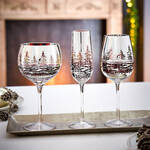 Produktbild fr 'Elegante und mundgeblasene Sektglser mit alpinem Dekor'