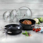 Produktbild fr '3-tlg. Hochraum-Pfannenset: professionell, hartanodisiert'