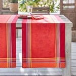 Produktbild f�r 'Poetischer Jacquard-Tischl�ufer in intensiven Farben'