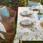 Produktbild f�r 'Abwaschbare Tischdecke mit Bl�tter Dessin Faserschutz'