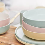 Produktbild f�r 'Kaffeetasse mit Untertasse in skandinavischem Design'