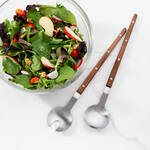 Produktbild fr 'Edelstahl-Salatbesteck - Griffe aus Walnussholz'