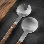 Produktbild fr 'Edelstahl-Salatbesteck - Griffe aus Walnussholz'