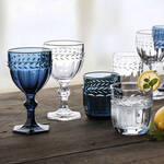 Produktbild fr 'Formschne Wasserglser mit franzsischem Lorbeerdekor'