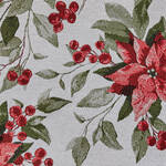Produktbild fr 'Winterlicher Jacquard-Tischlufer mit floralem Dessin'