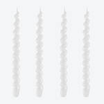 Produktbild f�r '4er-Set Kerzen - Kunstvoll gedrehte Stabkerzen, Handarbeit, Mineralwachs, �/H 2/26 cm'