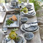 Produktbild fr 'Mediterrane Fayence: Suppen- und Salatschalen verzaubern mit einem edlen Grau'