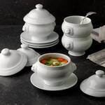 Produktbild fr 'Untertassen: Suppen in ofenfesten Lwenkopfterrinen stilvoll servieren'