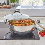 Produktbild fr 'Induktionsfhige XL-Edelstahl-Schmorpfanne und -Brter -  24 cm'